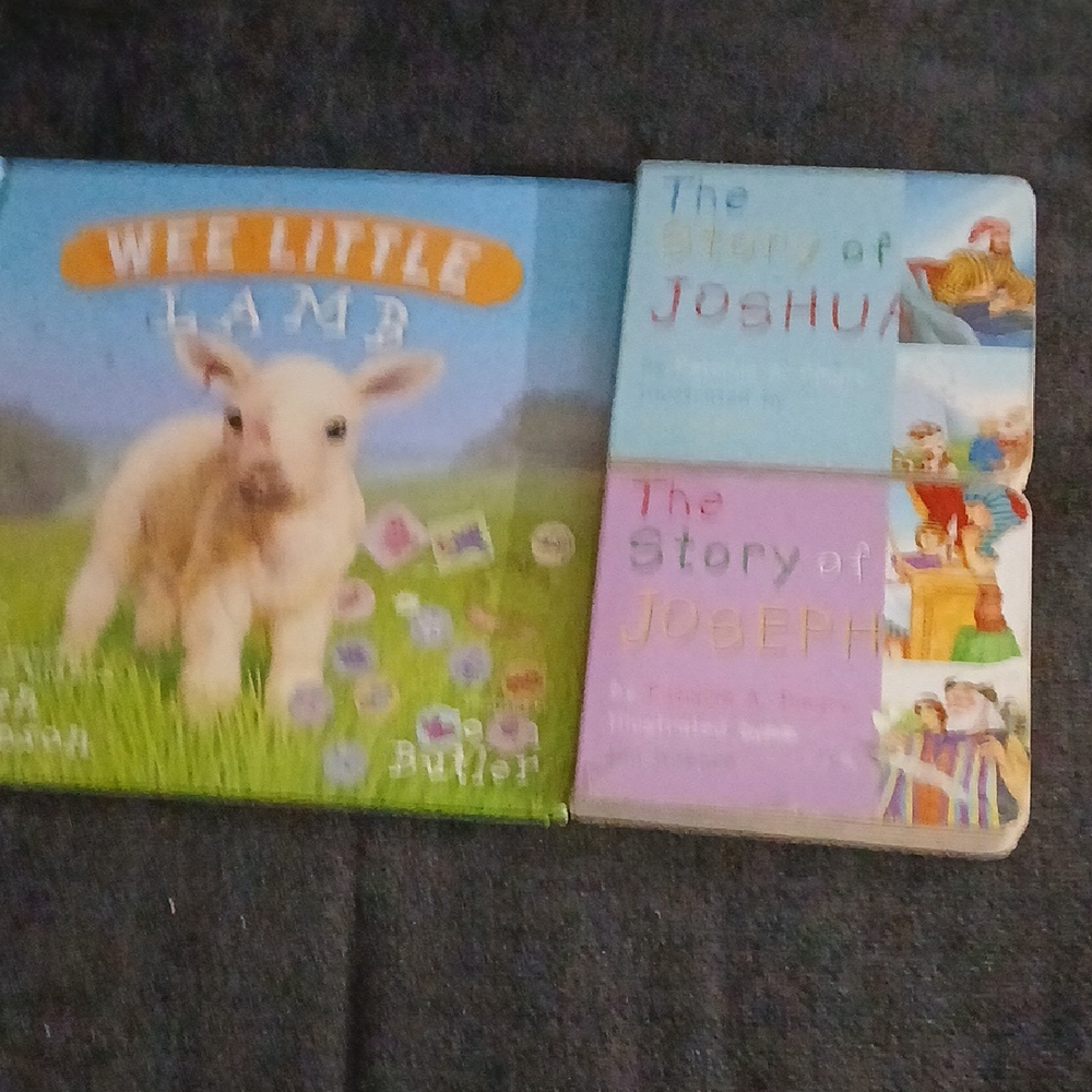 Children's Book Set with Lamb and Bible Stories